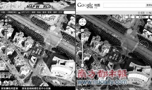 国家队天地图开通 卫星图片疑与谷歌同源-科