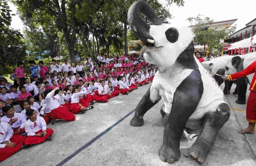 泰国人这么喜欢熊猫吗?