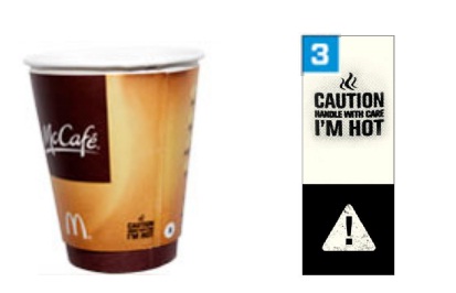 很久以前麦当劳就在咖啡杯上印制了这个警告