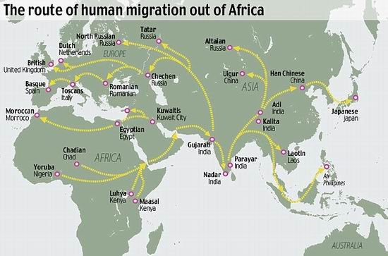 研究称早期人类或由阿拉伯半岛迁徙至各大洲